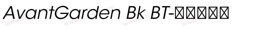 AvantGarden Bk BT字体转换